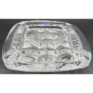 CENDRIER EN VERRE SOUFFLÉ MOULÉ DE LA VERRERIE DE NYBRO PAR PAUL ISLING DES ANNÉES 1960/70