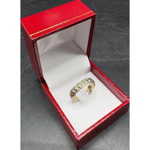 18 C White Gold Wedding Ring From The French 1900s