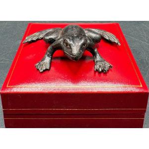 Small Bronze Frog With Antique Finish From The 1880s, French  