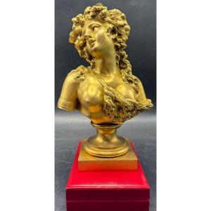 Gildfield Bronze Bust Of A Woman From The 1860s/70s By Clodion