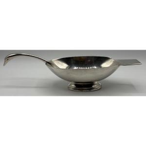 SAUCIÈRE EN MÉTAL ARGENTÉ DES ANNÉES 1900/20 GALLIA CHRISTOFLE ET FJERDINGSTAD