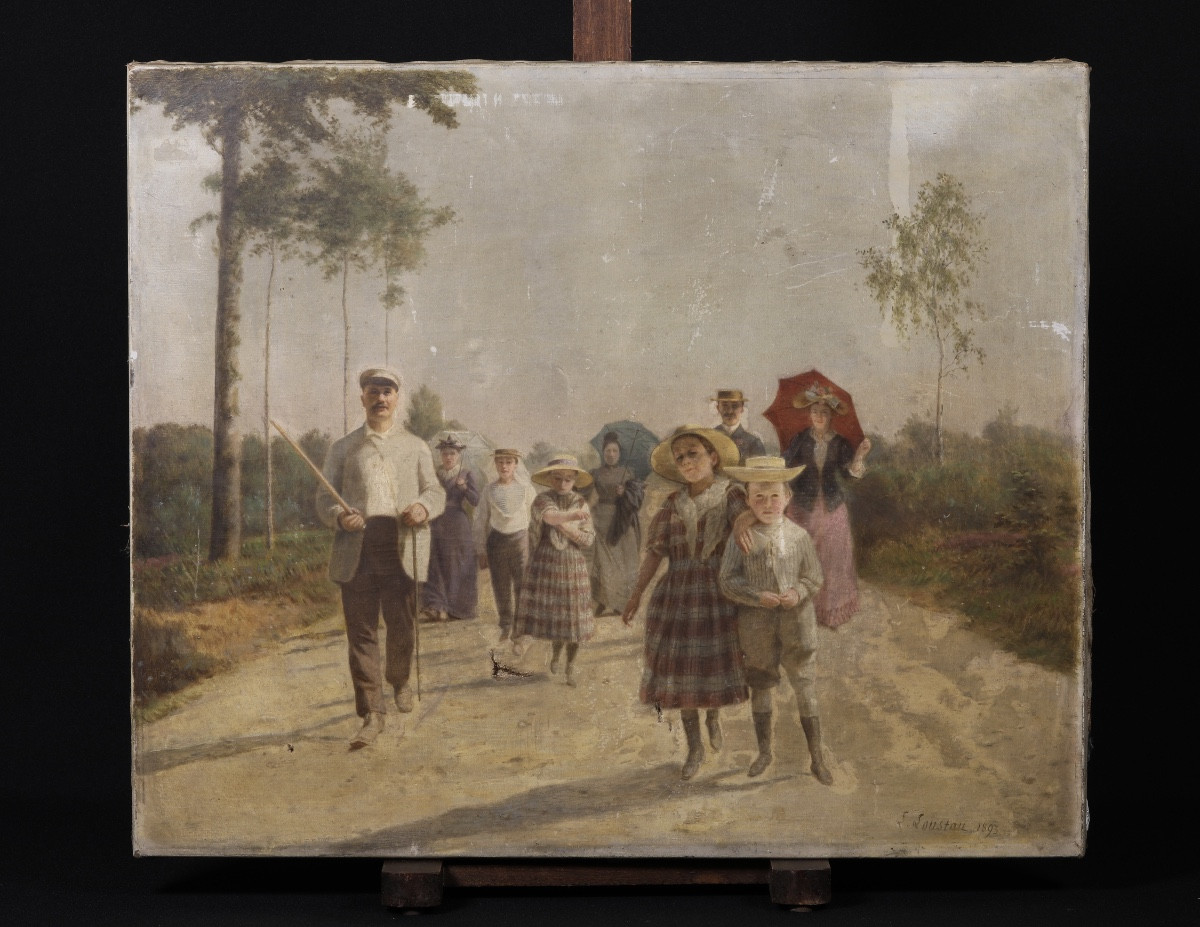 Jacques Joseph Léopold Loustau (1815–1894) Promenade en famille-photo-2
