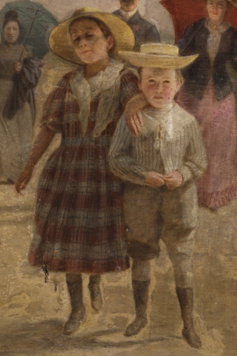 Jacques Joseph Léopold Loustau (1815–1894) Promenade en famille-photo-2