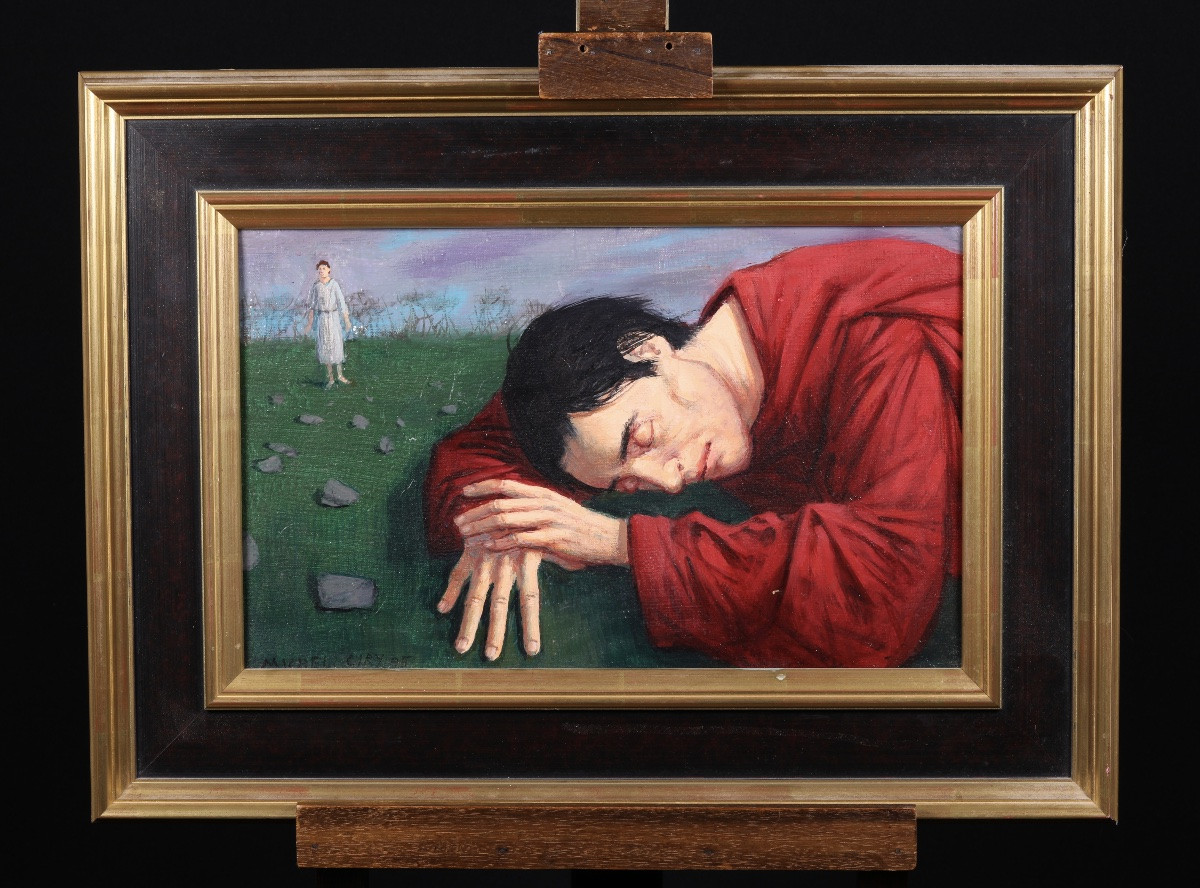 Michel Ciry (1919–2018) Solitude de Jésus - Huile sur toile-photo-2