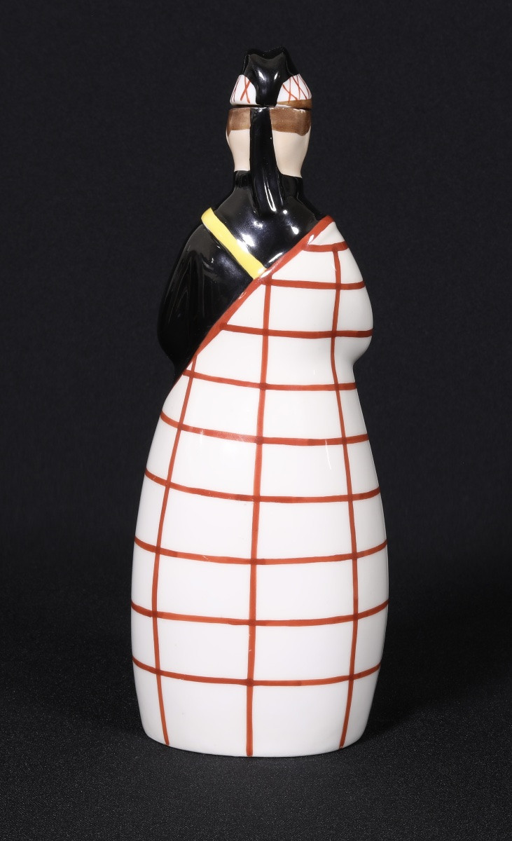 Robj – Polychrome Ceramic Sculpture – Bagpipe Player -photo-1