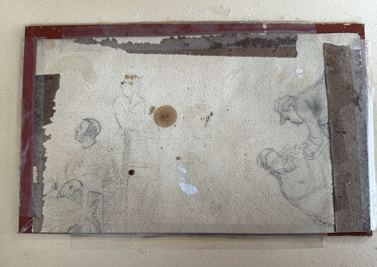 French Revolutionary War - Watercolor And Wash Drawing Circa 1900 - Pierre Petit-gérard-photo-3