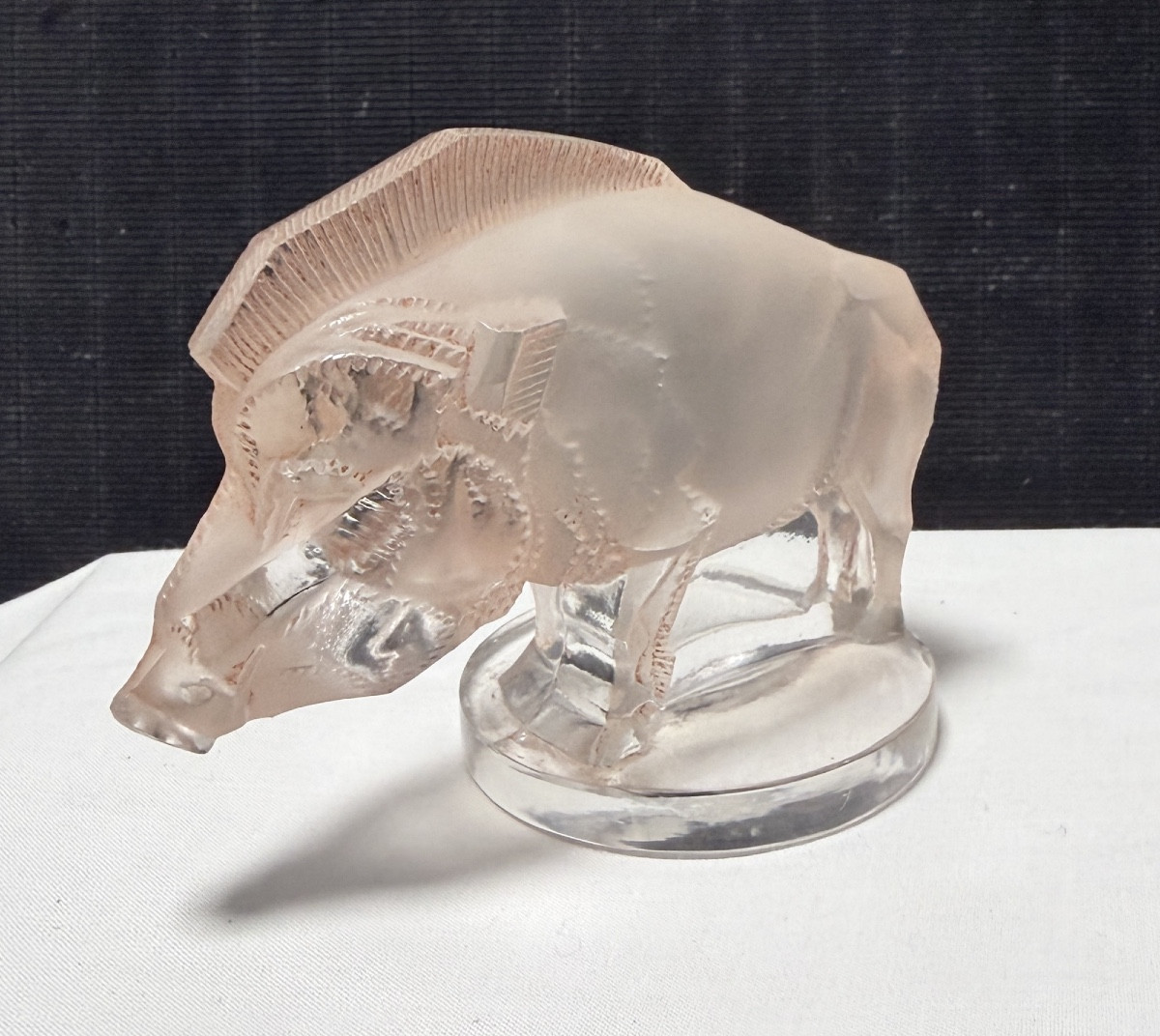 René Lalique – Wild Boar Mascot / Paperweight – 1929