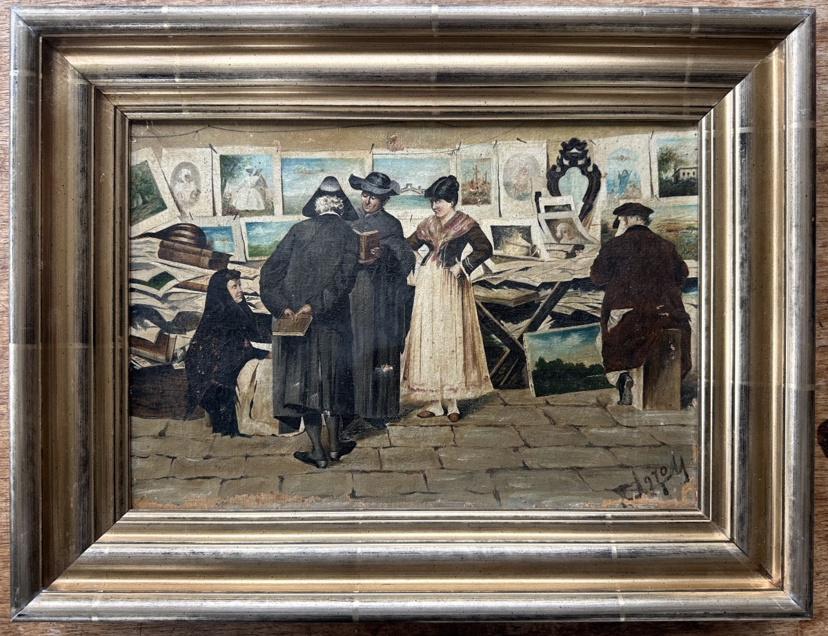 Charmante scène de marché d’estampes et de tableaux - 1910-photo-2
