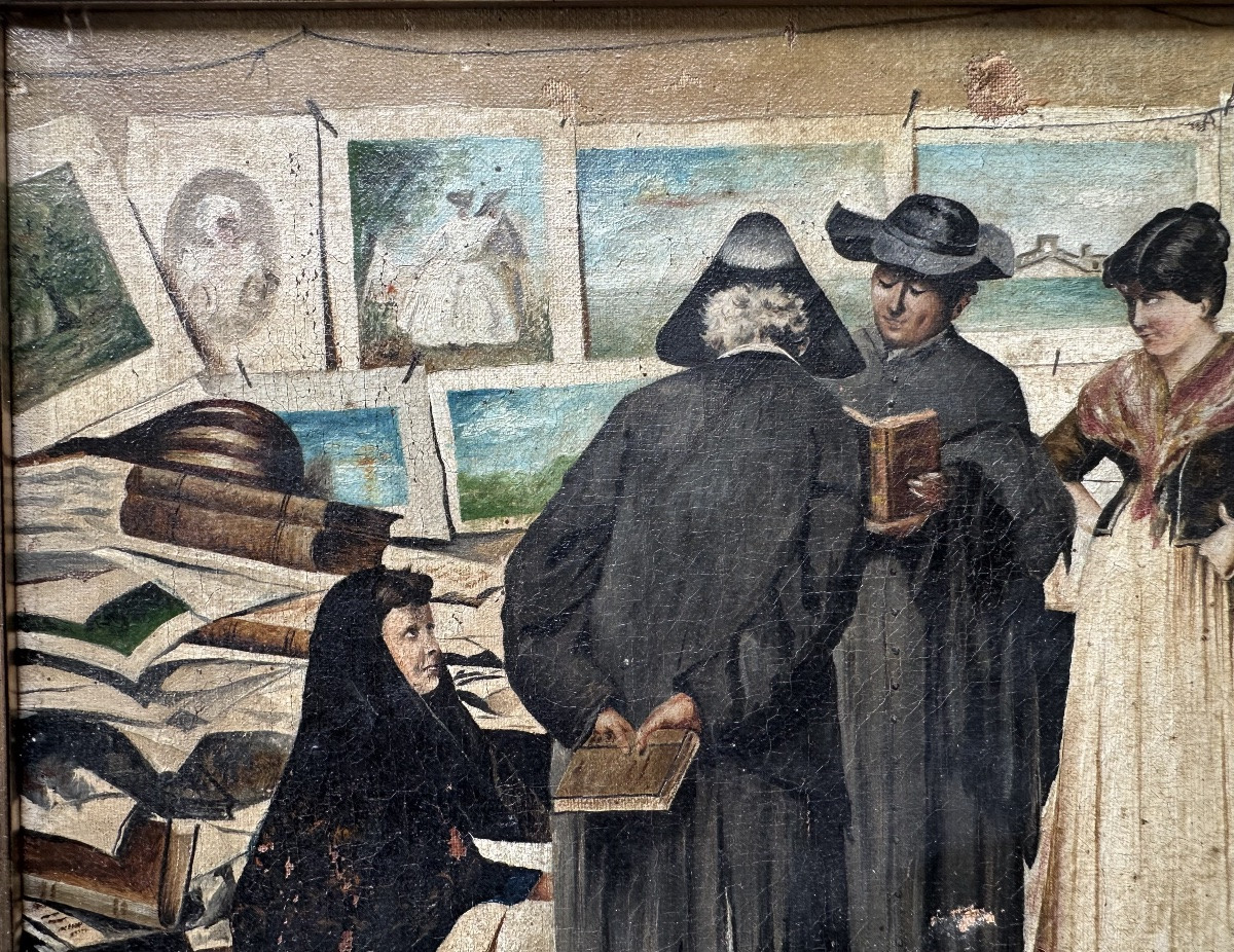 Charmante scène de marché d’estampes et de tableaux - 1910-photo-3