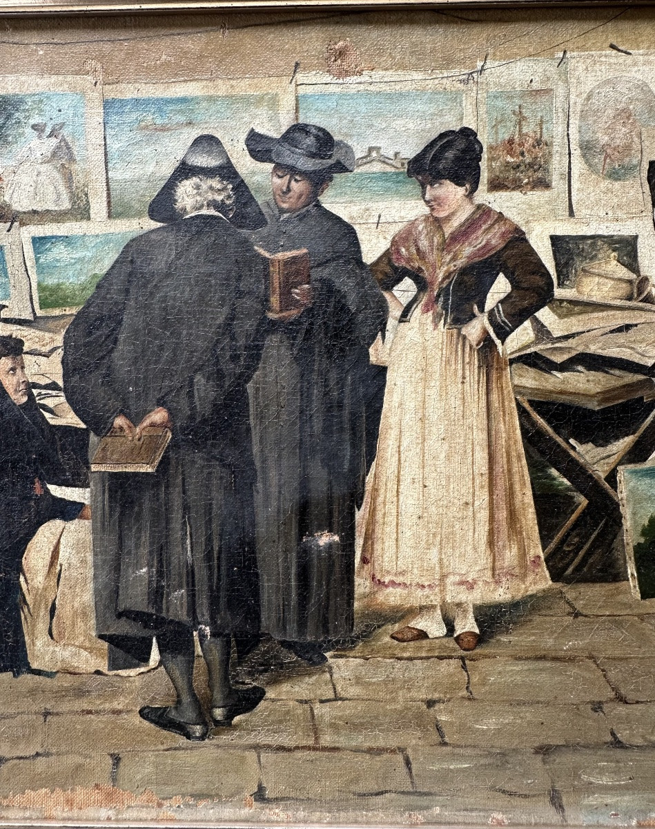 Charmante scène de marché d’estampes et de tableaux - 1910-photo-1