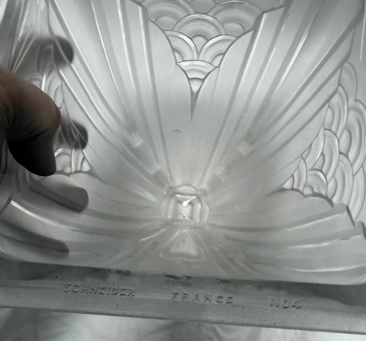 Pair Of Art Deco Ceiling Lights - Charles Schneider-photo-1