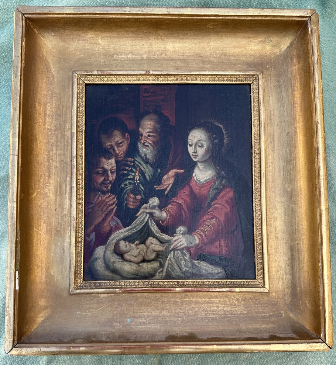 Northern School, 17th Century The Nativity By Candlelight-photo-4
