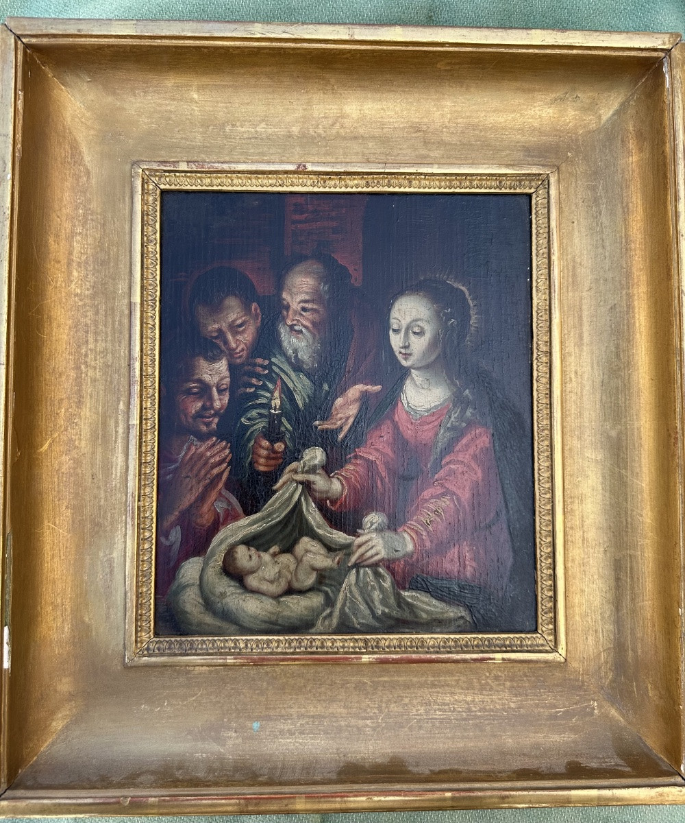 Northern School, 17th Century The Nativity By Candlelight-photo-2