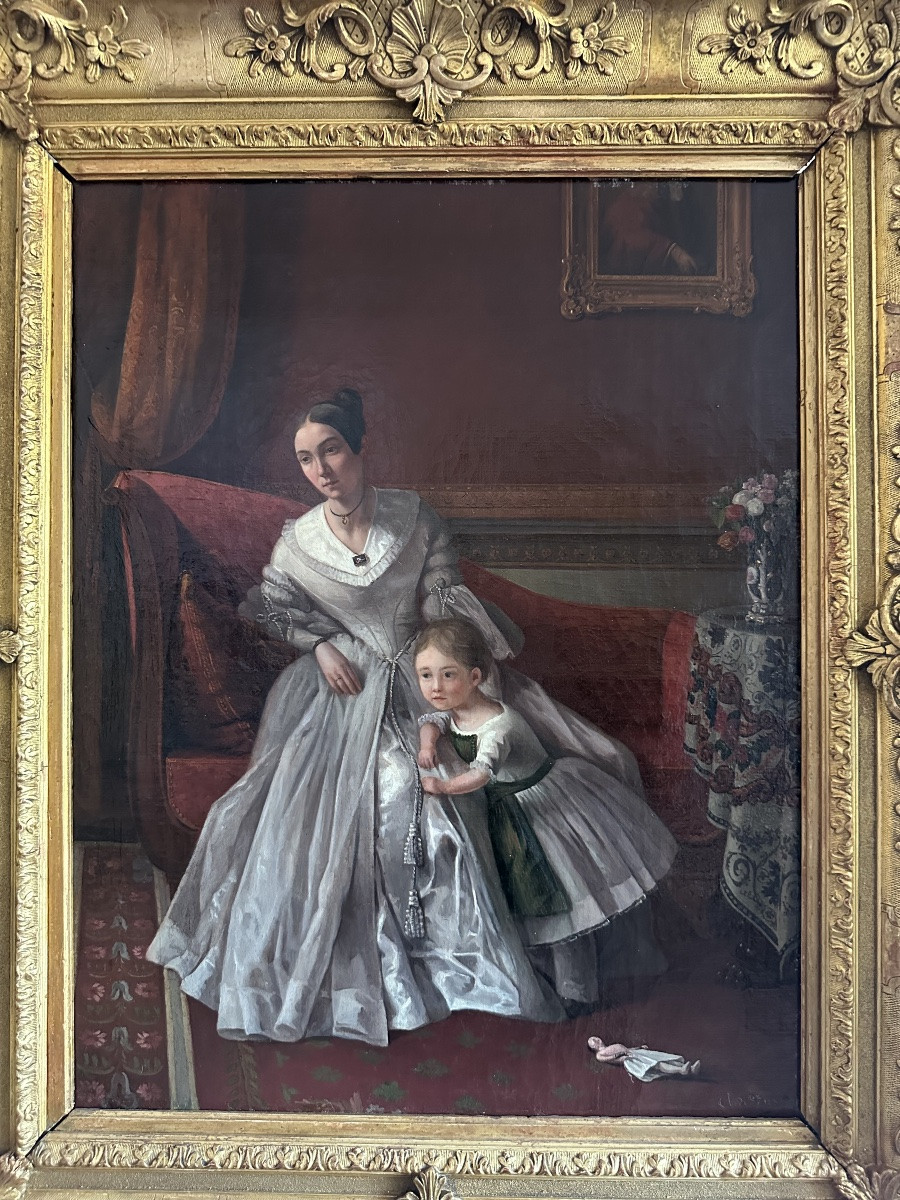 Charles De Steuben (1788-1856) -portrait Of A Parisian Bourgeois Interior-photo-4