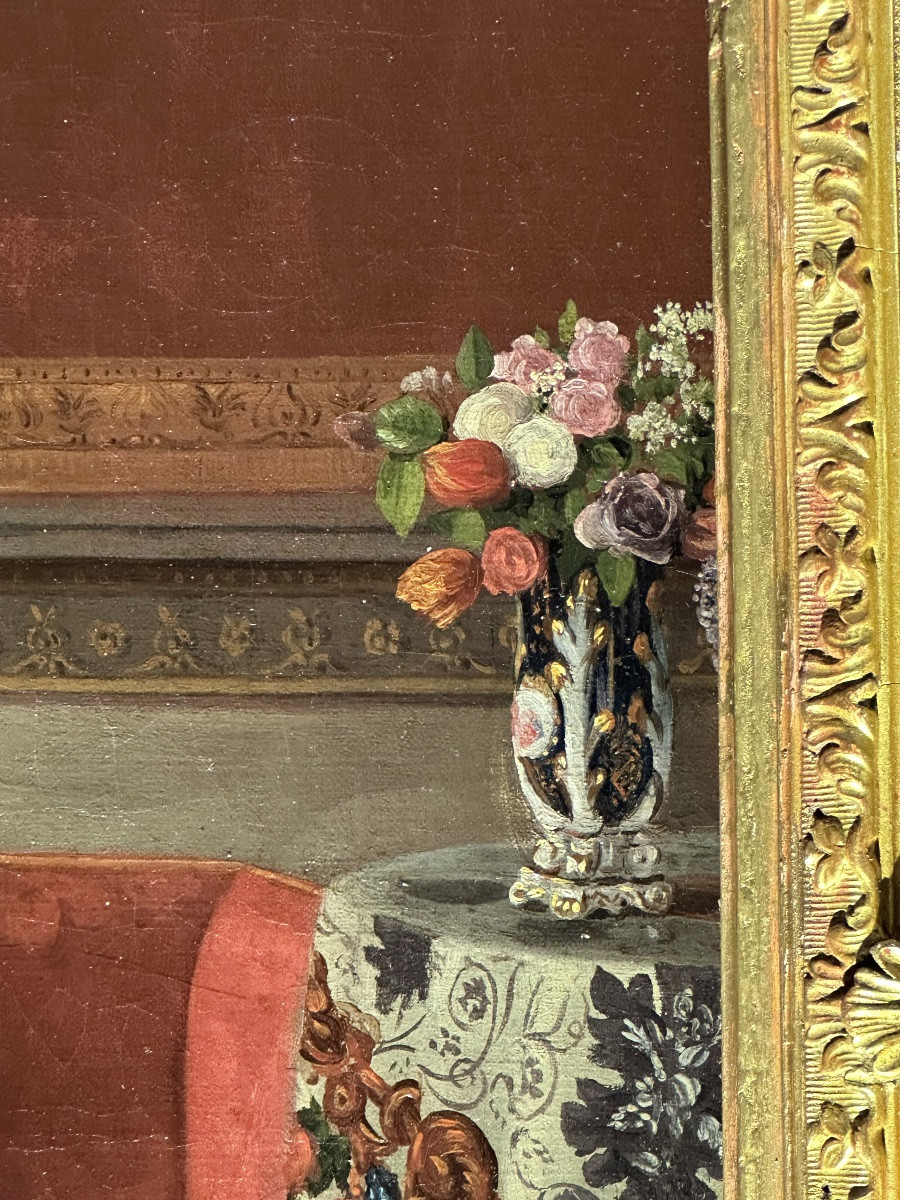 Charles De Steuben (1788-1856) -portrait Of A Parisian Bourgeois Interior-photo-3