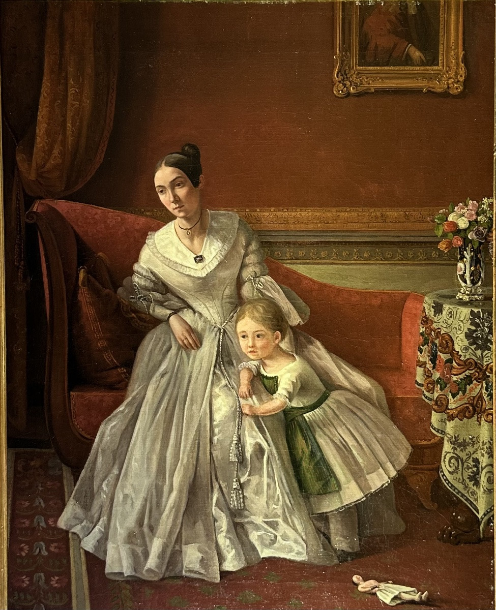 Charles De Steuben (1788-1856) -portrait Of A Parisian Bourgeois Interior-photo-8