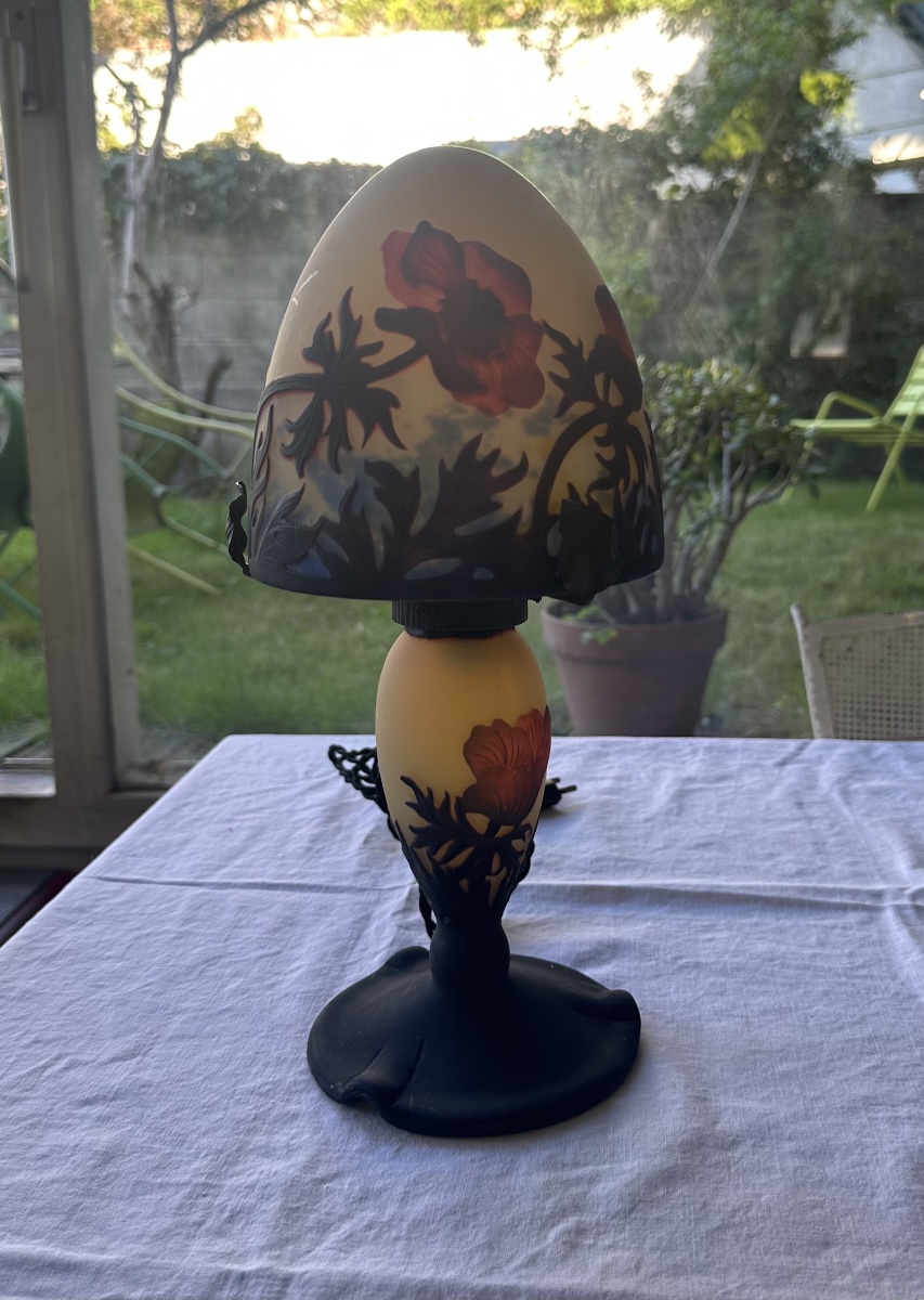     Muller Frères Lunéville - Lamp With Anemone Design-photo-2