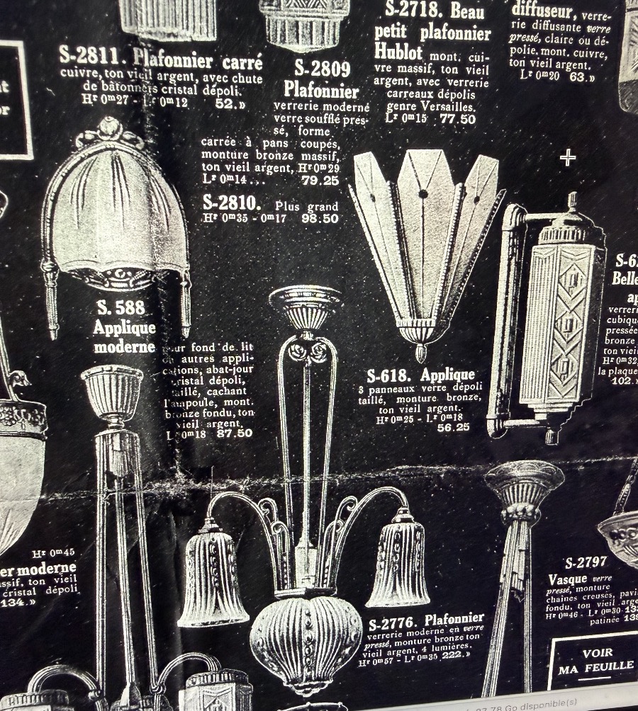 Exceptionnelle paire de lustres Art Déco par la Maison Leleu vers 1930-photo-8