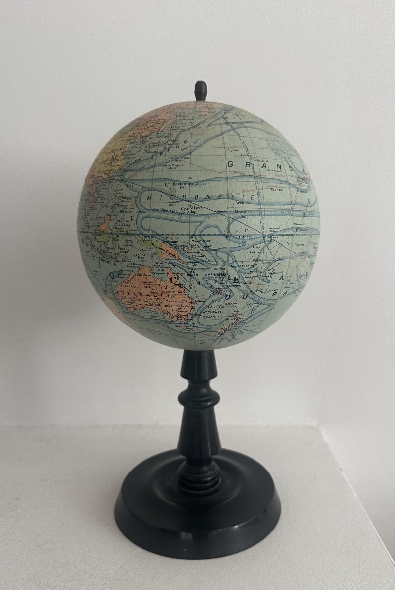 Ancien globe terrestre J. Forest – Girard & Barrère, Paris – vers 1925-1930 – Cartographie fran-photo-2
