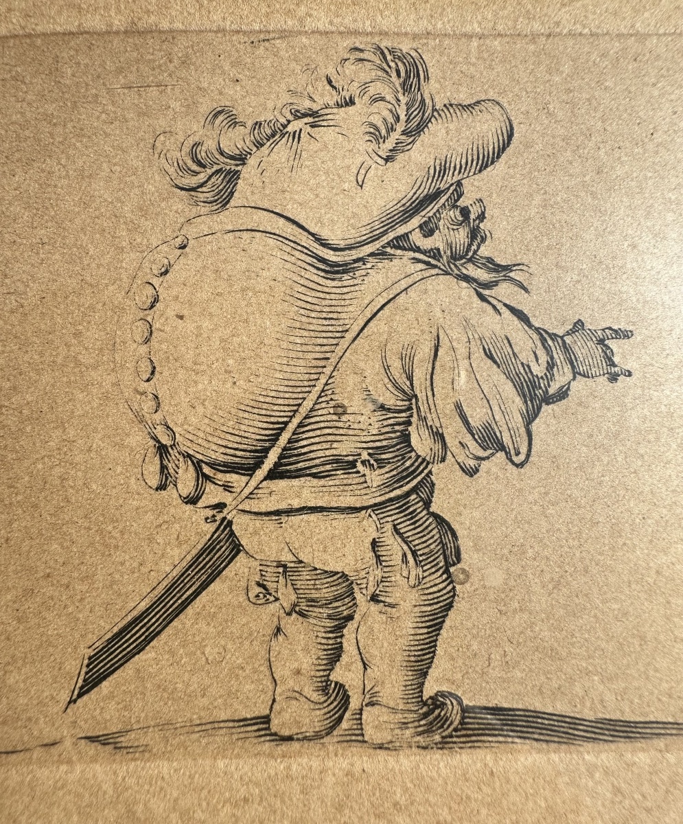 Jacques CALLOT (1592-1635) L’Homme au gros dos orné d’une rangée de boutons Suite des Gobbi-photo-4