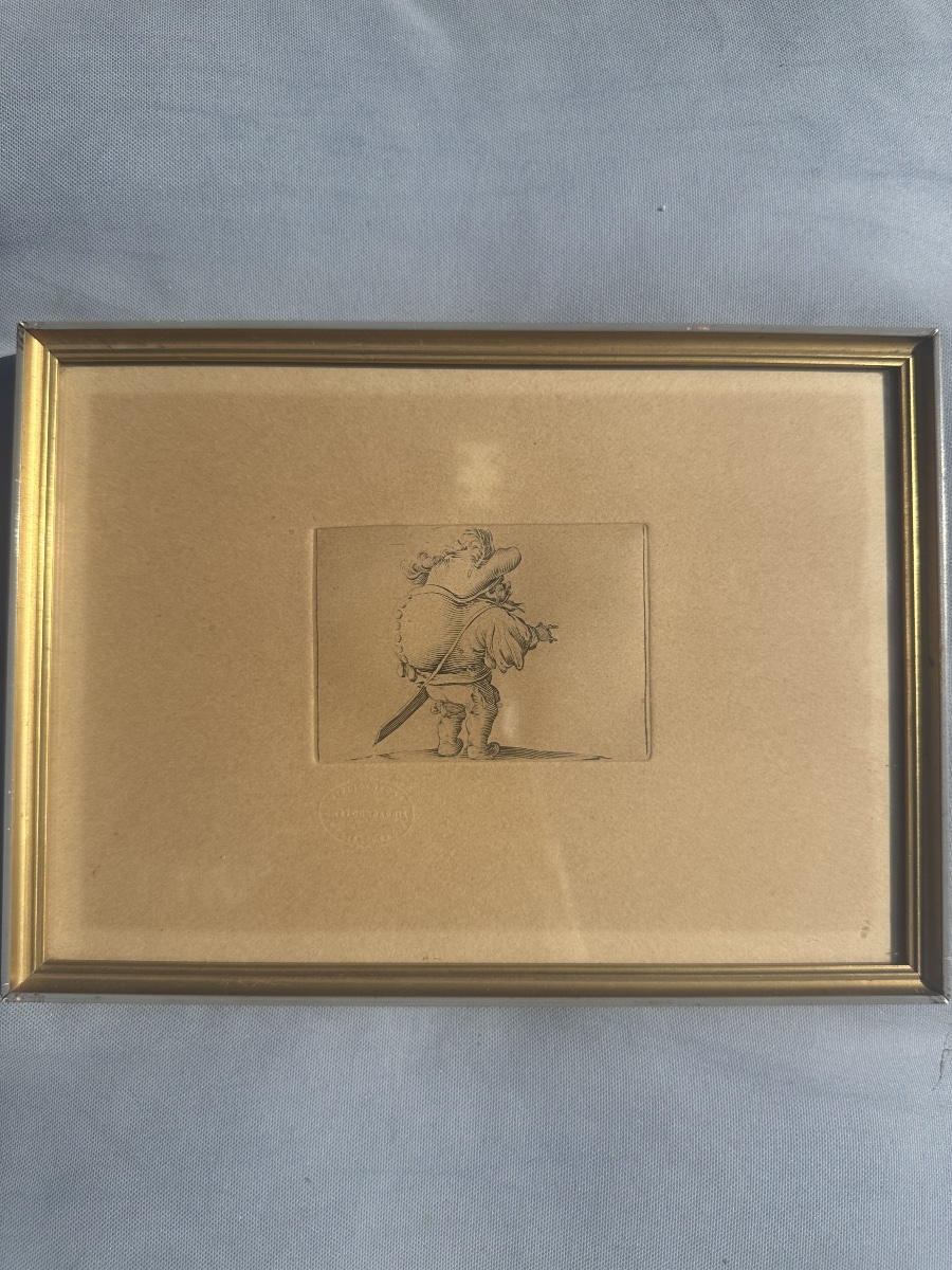 Jacques CALLOT (1592-1635) L’Homme au gros dos orné d’une rangée de boutons Suite des Gobbi-photo-2