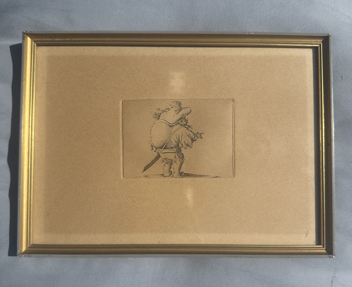 Jacques CALLOT (1592-1635) L’Homme au gros dos orné d’une rangée de boutons Suite des Gobbi-photo-3
