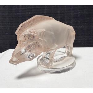 René Lalique – Wild Boar Mascot / Paperweight – 1929