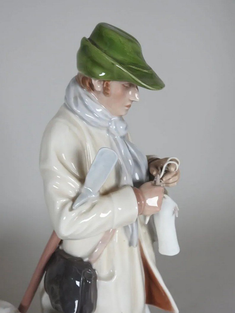 Meissen Porcelain Group Model Y155 Shepherd Knitting Accompanied By His Troop-photo-2