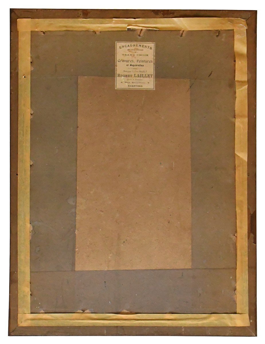 Color Print Alphonse Lamotte After Emile Bayard "a Market" -photo-1