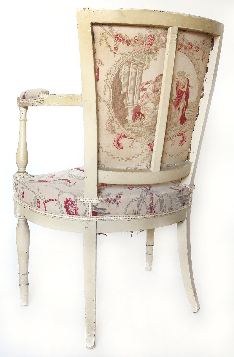 Pair Of Lacquered Wood Armchairs -photo-1