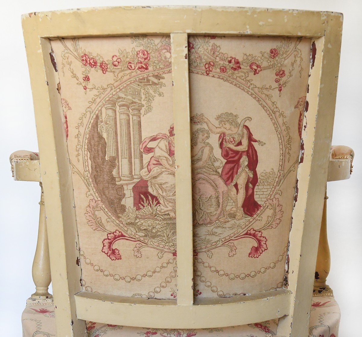 Pair Of Lacquered Wood Armchairs -photo-2