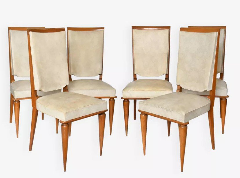 Suite de 6 chaises vintage des années 1960