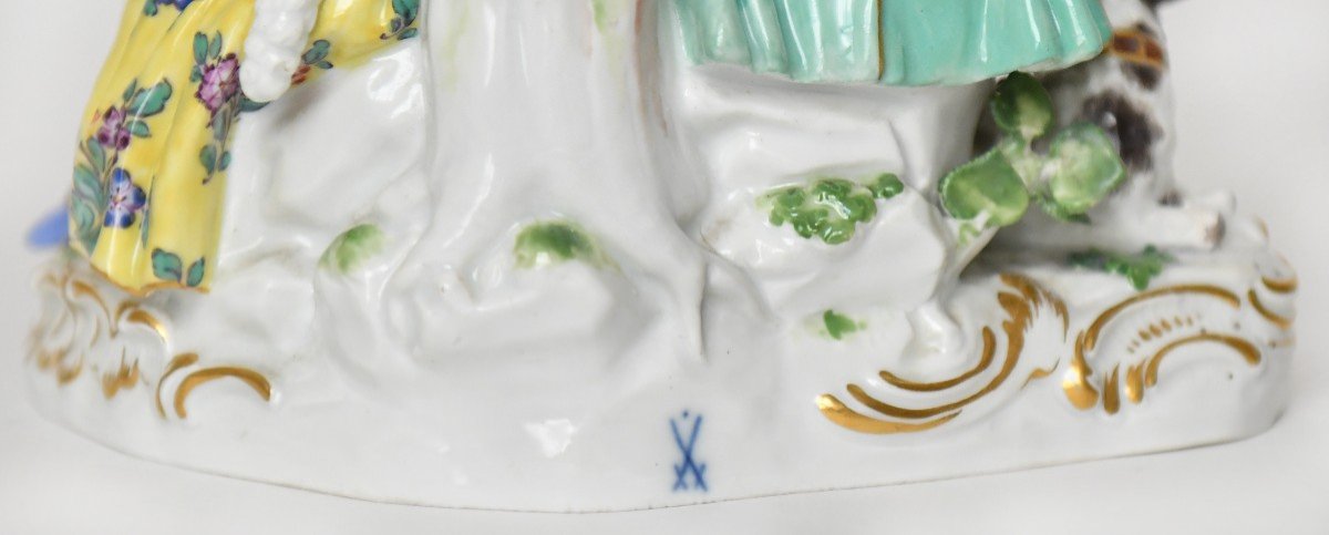 Groupe en porcelaine de Meissen Couple d’amoureux, Modèle D19 -photo-7
