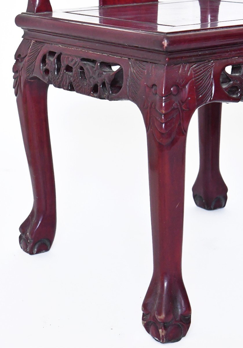 Suite Of 10 Chinese Chairs In Red Lacquer-photo-1