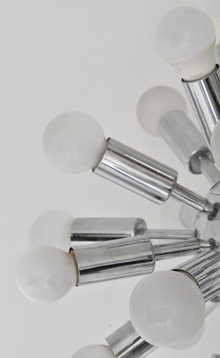 1970s Sputnik Chandelier In Chromed Metal With 24 Lights  -photo-2
