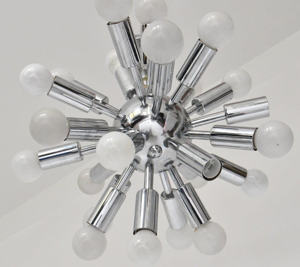 1970s Sputnik Chandelier In Chromed Metal With 24 Lights  -photo-4