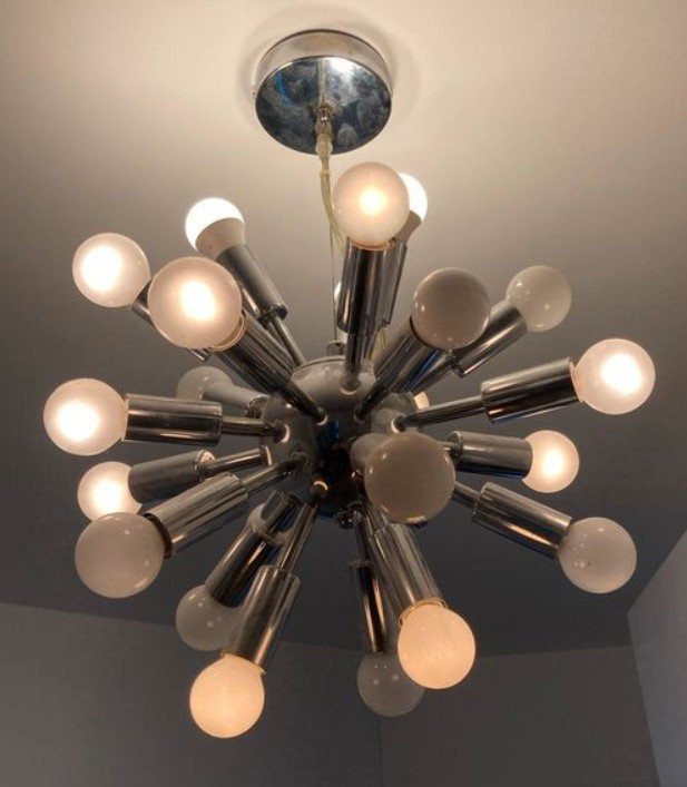 1970s Sputnik Chandelier In Chromed Metal With 24 Lights  -photo-2