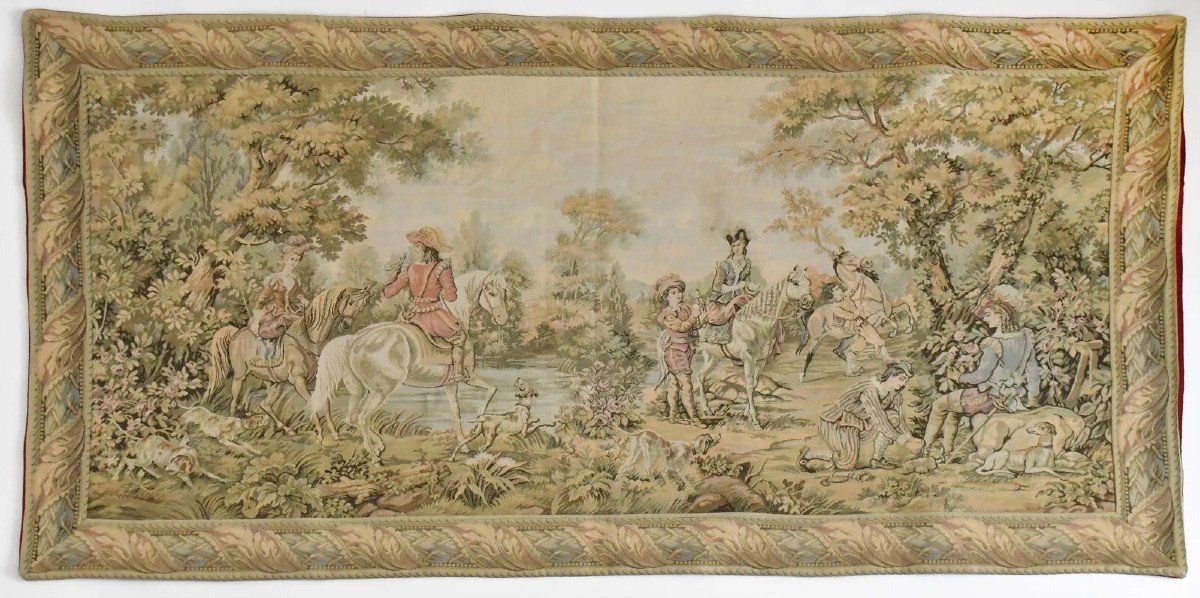 Tapisserie mécanique "Chasse Royale" éditée par Jean Laurent éditeur d'art en 1974