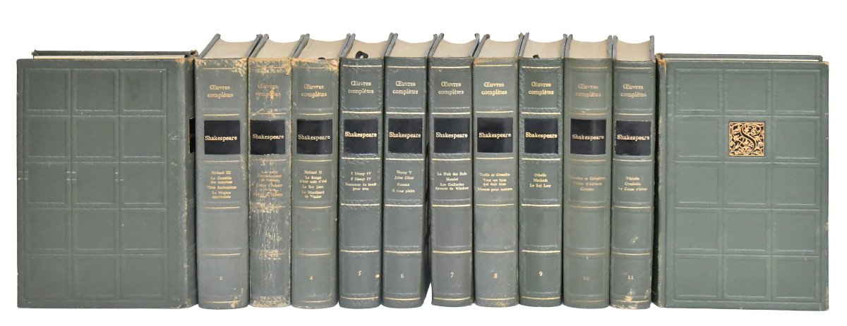 Complete Bilingual Works Of Shakespeare In 12 Volumes - French Book Club, 1962