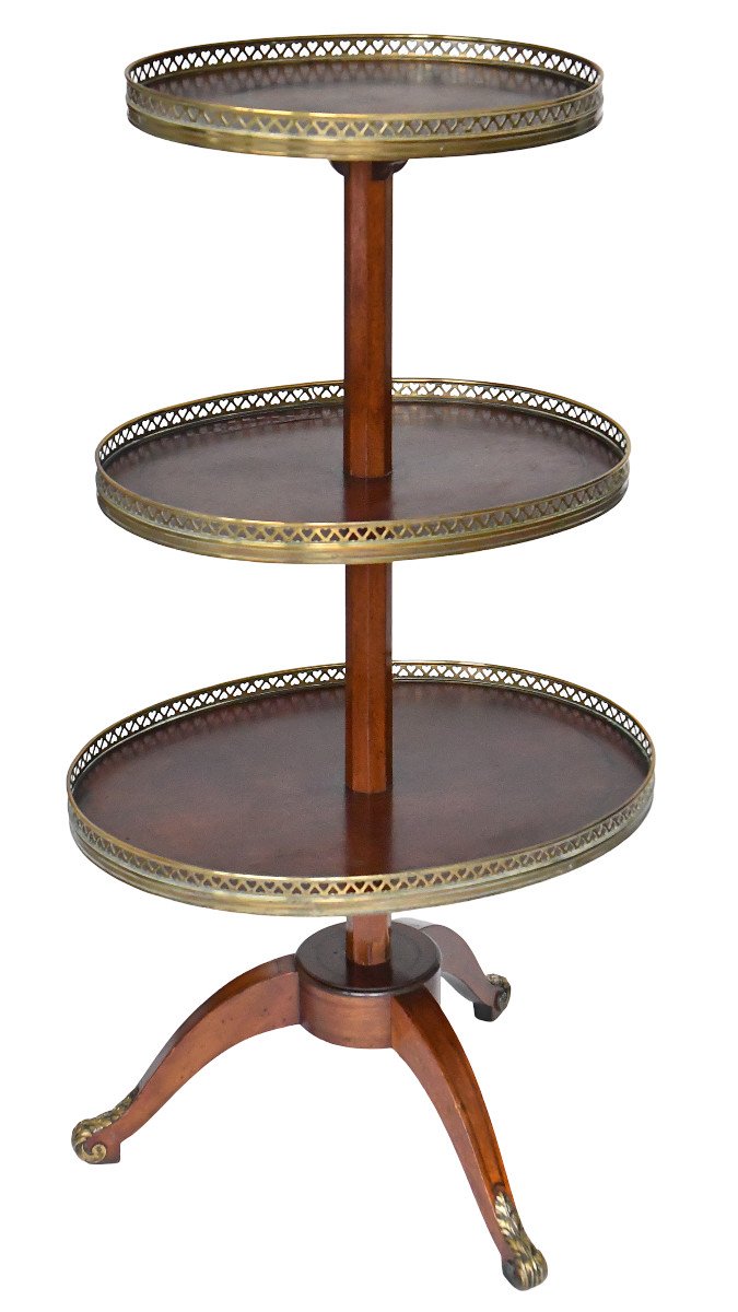 Pedestal Table Called "mute Servant" Stamped J. Champ In Paris