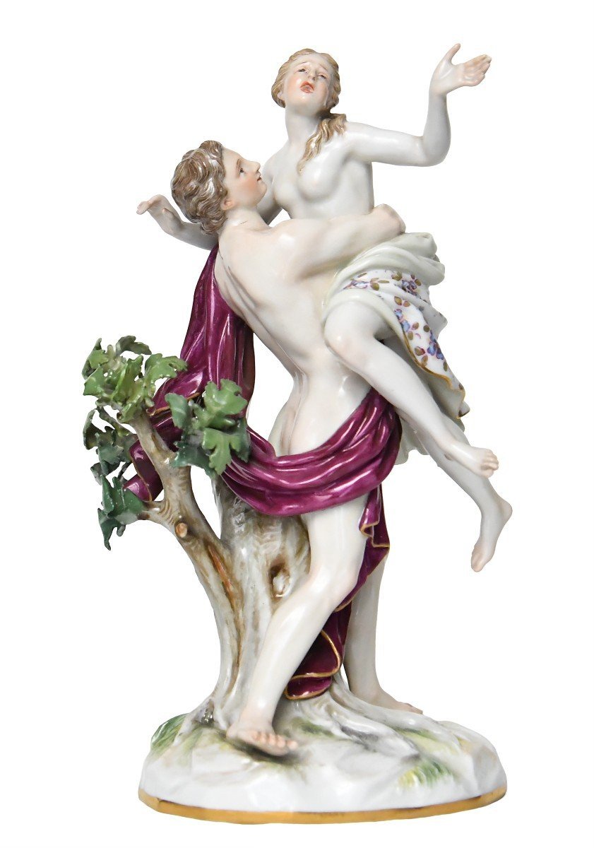Meissen Porcelain Group Representing The Abduction Of A Sabine Woman. Model 990