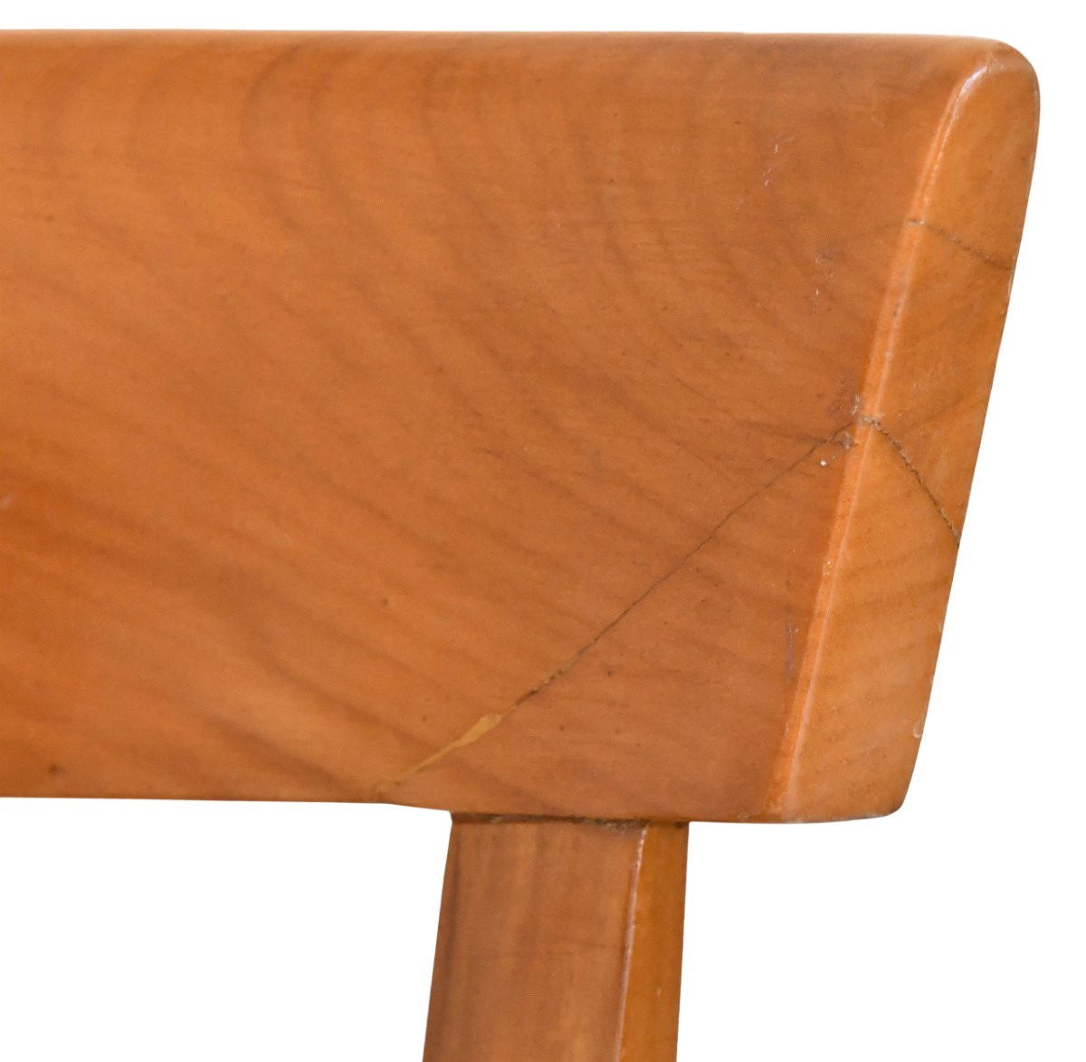 Pair Of Chairs With Barrette Backs And Bands Painted With Animated Landscapes-photo-5