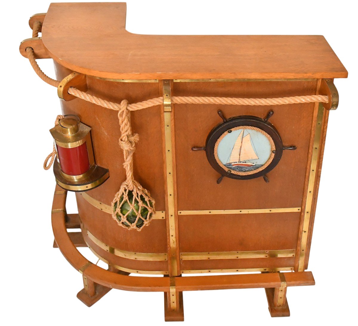 Meuble bar à décor sur le thème de la marine-photo-1