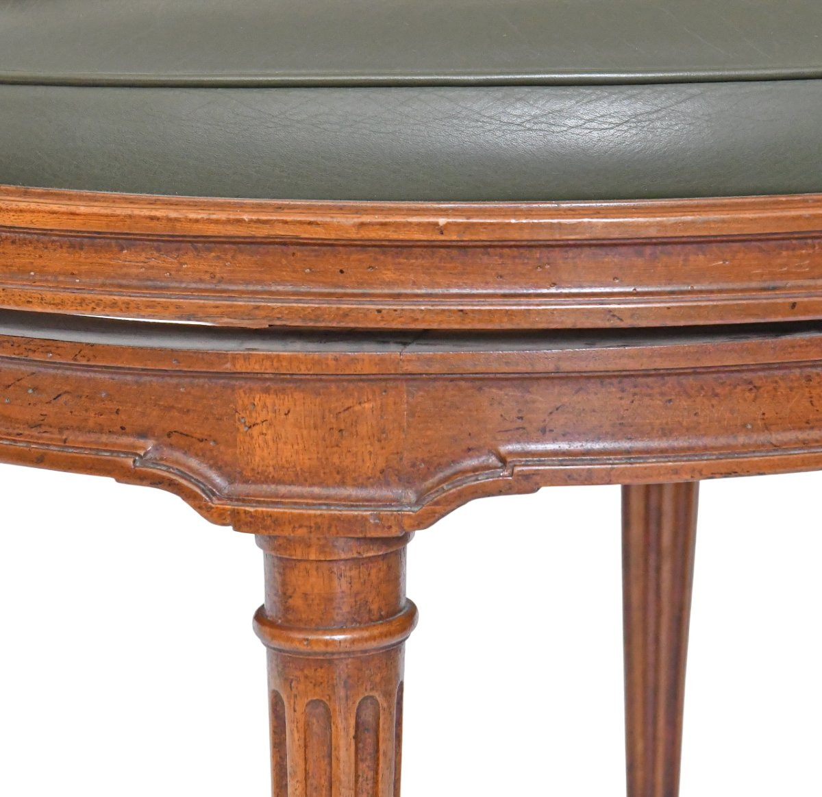 Louis XVI Style Caned Office Chair With Swivel Seat-photo-1