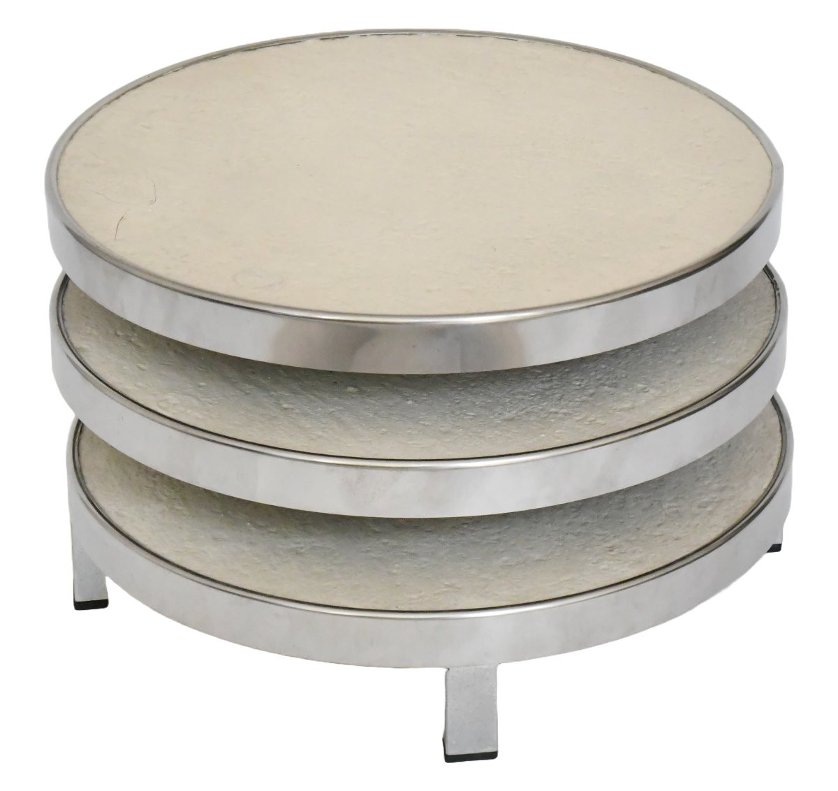 Maria Pergay Three-tier Coffee Table From The 1960s-photo-2