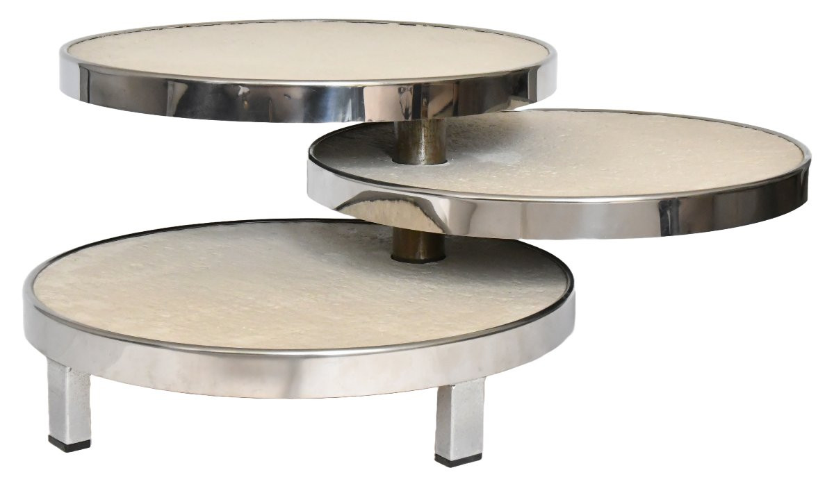 Maria Pergay Three-tier Coffee Table From The 1960s-photo-1