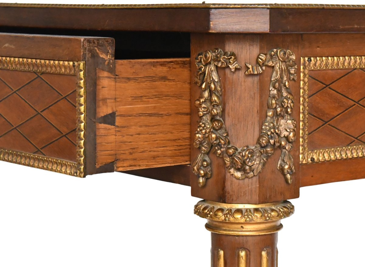 Louis XVI Style Desk Table-photo-7
