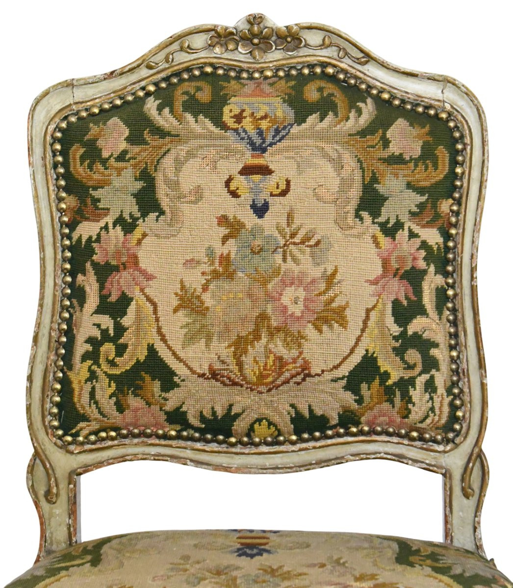 Chaise d'époque Louis XV estampillée de Claude-François DROUILLY, reçu maître 27 juillet 1748-photo-2
