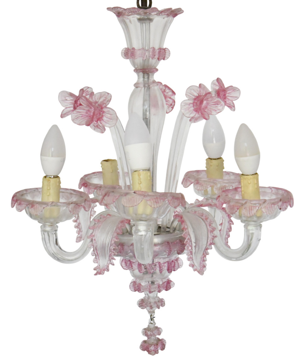 Lustre en verre soufflé de Murano 