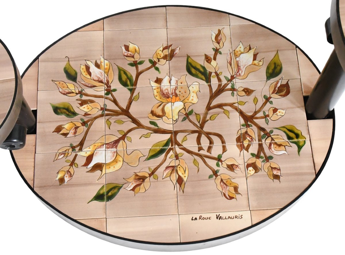 Vintage Coffee Table By Georges Pelletier For La Roue In Vallauris, From The 1970s -photo-1